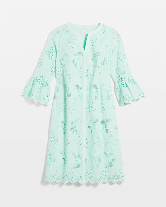 Eyelet Cotton Voile Dress - image 5